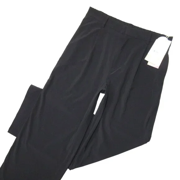 NWT Vuori VW4086 Villa Trouser in Black Pleated Lightweight Wide Leg Pants L - Picture 2 of 6